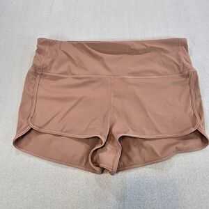 Vuori VW363 Athletic Shorts Womens XL Rosewood High Rise Dolphin Hem Stretch